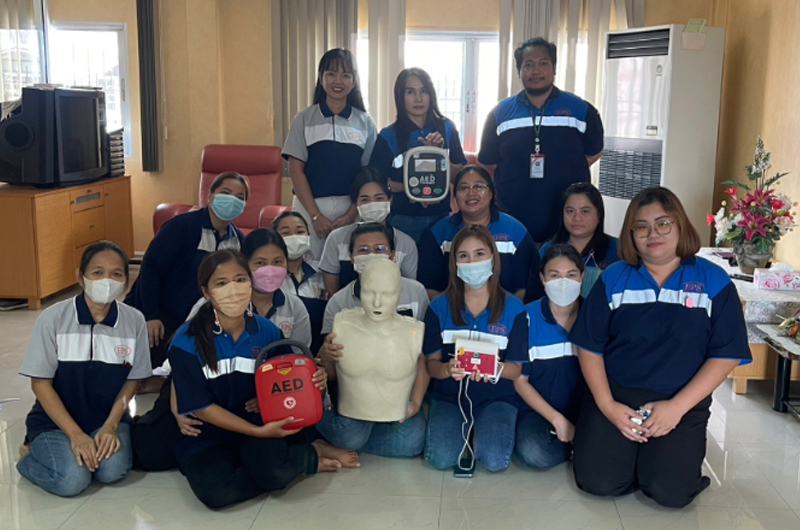 อบรมการฟื้นคืนชีพ CPR AED ให้กับพนักงาน